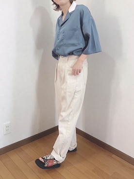 「SHAKA（シャカ）のアイテム（シューズ）」を使った、あゆさん（レディース・157cm）の夏コーディネート