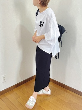 「HWG_5（エイチダブルゴー）のアイテム」を使った、あゆさん（レディース・157cm）の夏コーディネート