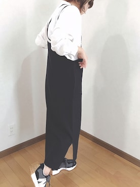 「antiqua」｜「アイテム（オールインワン・サロペット）」を使った、あゆさん（レディース・157cm）の夏コーディネート