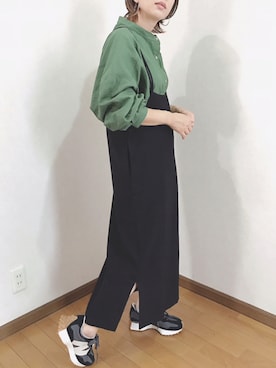 「antiqua」｜「アイテム（オールインワン・サロペット）」を使った、あゆさん（レディース・157cm）の夏コーディネート