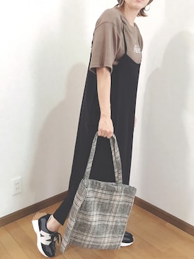 「copine」｜「アイテム（サロペット/オーバーオール）」を使った、あゆさん（レディース・157cm）の夏コーディネート