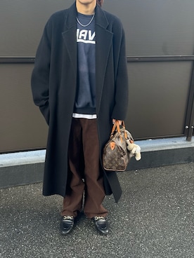 「アイテム（サンダル）」を使った、Aさん（レディース・167cm）の冬コーディネート