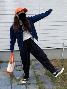 「アイテム（スウェットパンツ）」を使った、ma123456kaさん（レディース・160cm）の春コーディネート