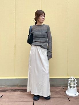 「アイテム（ハンドバッグ）」を使った、𝕂𝔼𝕀𝕂𝕆さん（レディース・160cm）の秋コーディネート