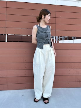 「select MOCA by son（セレクトモカバイソン）のアイテム」を使った、𝕂𝔼𝕀𝕂𝕆さん（レディース・160cm）の夏コーディネート