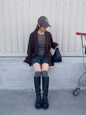 「アイテム（テーラードジャケット）」を使った、𝕂𝔼𝕀𝕂𝕆さん（レディース・160cm）の冬コーディネート