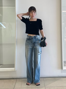 「アイテム（チョーカー）」を使った、𝕂𝔼𝕀𝕂𝕆さん（レディース・160cm）の夏コーディネート
