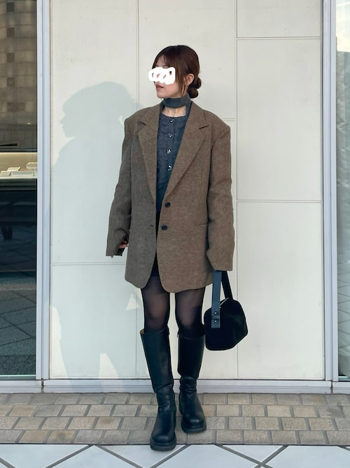 Herringbone Wool Jacket（テーラードジャケット）｜anuke（アンヌーク