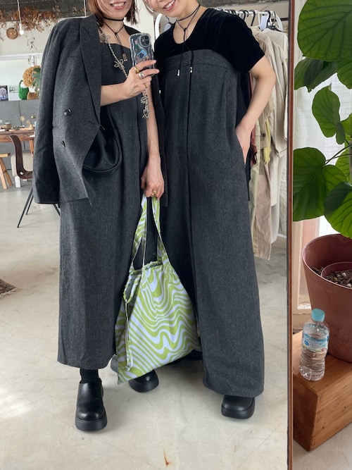 セール】ツイードロングジャンパ―スカート（ワンピース）｜select MOCA