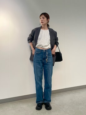 「アイテム（スリッポン）」を使った、𝕂𝔼𝕀𝕂𝕆さん（レディース・160cm）の秋コーディネート