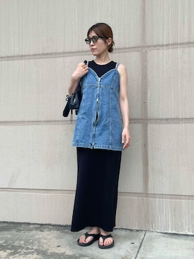 「OOFOS（ウーフォス）のアイテム」を使った、𝕂𝔼𝕀𝕂𝕆さん（骨格ウェーブ・レディース・160cm）の夏コーディネート
