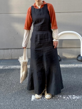 「Graphpaper（グラフペーパー）のアイテム（バッグ）」を使った、ehさん（レディース・158cm）の春コーディネート