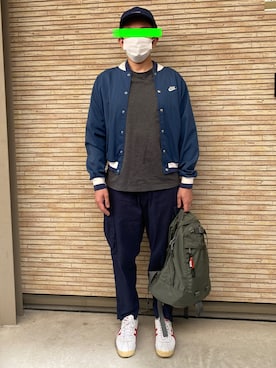 「アイテム（キャップ、ブラウン系）」を使った、naca2015さん（メンズ・170cm）の秋コーディネート