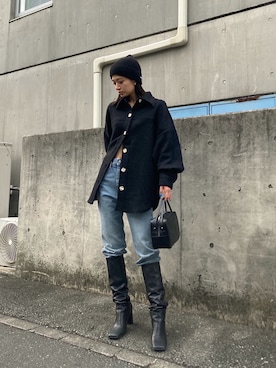 「EMODA（エモダ）のアイテム（ジャケット/アウター）」を使った、EMODA Official_STAFFさん（レディース・160cm）の秋コーディネート