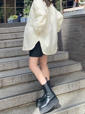 「EMODA（エモダ）のアイテム（ジャケット/アウター）」を使った、EMODA Official_STAFFさん（レディース・158cm）の秋コーディネート