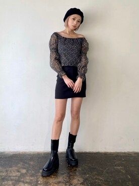 「EMODA（エモダ）のアイテム（Tシャツ/カットソー）」を使った、EMODA Official_STAFFさん（レディース・165cm）の夏コーディネート