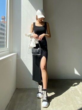 「EMODA（エモダ）のアイテム（ワンピース/ドレス）」を使った、EMODA Official_STAFFさん（レディース・164cm）の春コーディネート