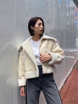 「EMODA（エモダ）のアイテム（ブルゾン）」を使った、EMODA Official_STAFFさん（レディース・172cm）の秋コーディネート