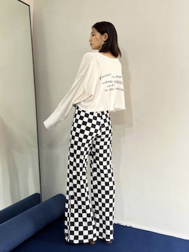 「EMODA（エモダ）のアイテム（Tシャツ/カットソー）」を使った、EMODA Official_STAFFさん（レディース・160cm）の春コーディネート