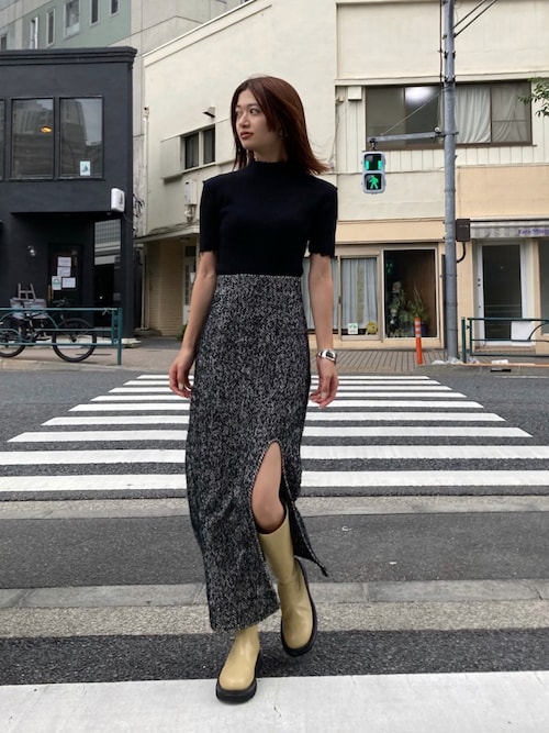 emoda ロングブーツ EMODA】スクエアフィットロングブーツレディースファッションの