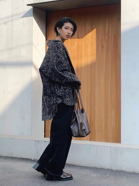 「EMODA（エモダ）のアイテム（ジャケット/アウター）」を使った、EMODA Official_STAFFさん（レディース・160cm）の秋コーディネート