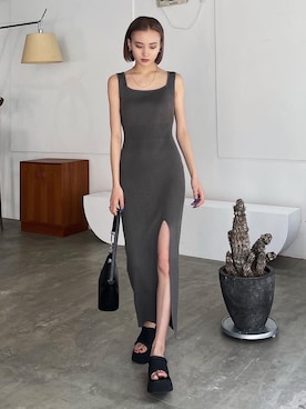 「EMODA（エモダ）のアイテム（ワンピース/ドレス）」を使った、EMODA Official_STAFFさん（レディース・162cm）の春コーディネート