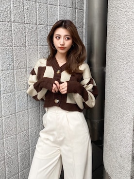 「EMODA（エモダ）のアイテム（カーディガン/ボレロ）」を使った、EMODA Official_STAFFさん（レディース・158cm）の冬コーディネート