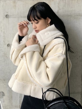 「EMODA（エモダ）のアイテム（ジャケット/アウター）」を使った、EMODA Official_STAFFさん（レディース・168cm）の冬コーディネート