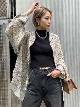 「EMODA（エモダ）のアイテム（シャツ/ブラウス）」を使った、EMODA Official_STAFFさん（レディース・167cm）の夏コーディネート