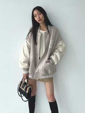「EMODA（エモダ）のアイテム（ジャケット/アウター）」を使った、EMODA Official_STAFFさん（レディース・165cm）の夏コーディネート