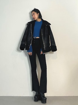 「EMODA（エモダ）のアイテム（ジャケット/アウター）」を使った、EMODA Official_STAFFさん（レディース・170cm）の秋コーディネート