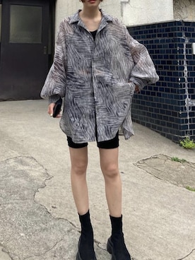 「EMODA（エモダ）のアイテム（シャツ/ブラウス）」を使った、EMODA Official_STAFFさん（レディース・160cm）の夏コーディネート