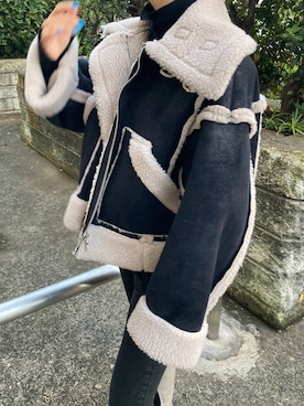 「EMODA（エモダ）のアイテム（ジャケット/アウター）」を使った、EMODA Official_STAFFさん（レディース・160cm）の秋コーディネート