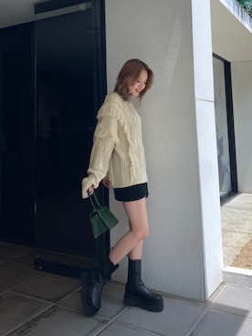 「アイテム（ハンドバッグ、グリーン系）」を使った、EMODA Official_STAFFさん（レディース・164cm）の夏コーディネート