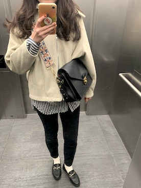 「H&M（エイチ・アンド・エム）のアイテム（ローファー）」を使った、ティンさん（レディース・164cm）の秋コーディネート
