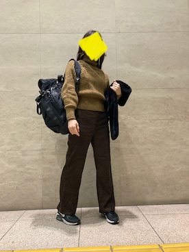 「ノーアクセサリー」｜甘党さん（レディース・160cm）の冬コーディネート