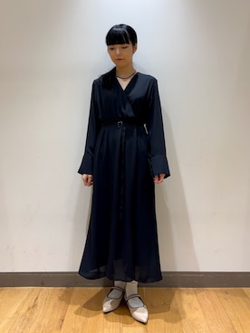 「アイテム（バレエシューズ、ベージュ系）」を使った、まりなさん（レディース・159cm）の秋コーディネート