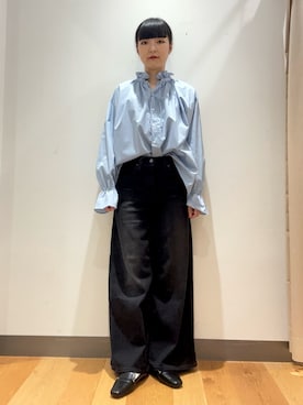 「RODE SKO（ロデスコ）のアイテム（ローファー）」を使った、まりなさん（レディース・159cm）の秋コーディネート