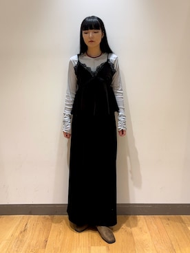 「KBF（ケイビーエフ）のアイテム（その他シューズ）」を使った、まりなさん（レディース・159cm）の秋コーディネート