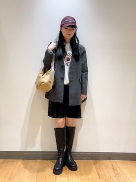 「URBAN RESEARCH Sonny Label（アーバンリサーチサニーレーベル）のアイテム（帽子）」を使った、まりなさん（レディース・159cm）の秋コーディネート