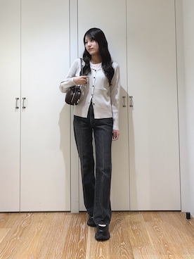 「NATURAL BEAUTY BASIC（ナチュラルビューティーベーシック）のアイテム（その他パンツ）」を使った、mo-riさん（レディース・161cm）の秋コーディネート