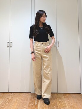 「NATURAL BEAUTY BASIC（ナチュラルビューティーベーシック）のアイテム（その他パンツ）」を使った、mo-riさん（レディース・161cm）の秋コーディネート