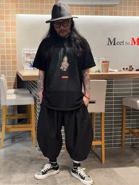 「CDG（シーディージー）のアイテム」を使った、ヤスオ･ヘミングさん（メンズ・171cm）の夏コーディネート