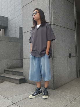 「DAWNCE（ダウンス）のアイテム」を使った、DAWNCEさん（メンズ・170cm）の夏コーディネート