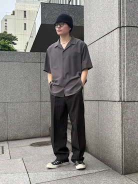 「DAWNCE（ダウンス）のアイテム」を使った、DAWNCEさん（メンズ・170cm）の夏コーディネート