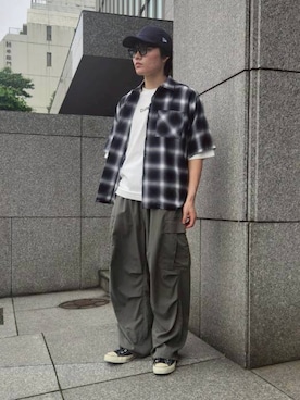 「DAWNCE（ダウンス）のアイテム」を使った、DAWNCEさん（メンズ・170cm）の夏コーディネート
