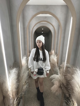 「アイテム（ニットキャップ/ビーニー）」を使った、6pzlさん（レディース・160cm・10代）の秋コーディネート