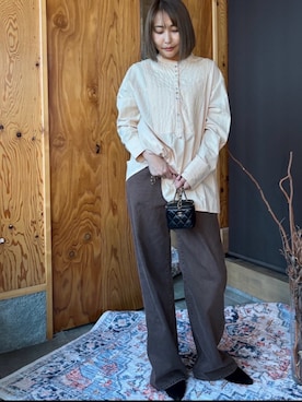 「CHANEL（シャネル）のアイテム（バッグ）」を使った、cu.miさん（レディース・159cm）の冬コーディネート