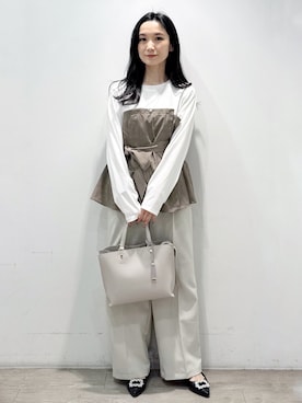 「OPAQUE.CLIP（オペークドットクリップ）のアイテム（パンツ）」を使った、yuicciさん（レディース・156cm）の春コーディネート