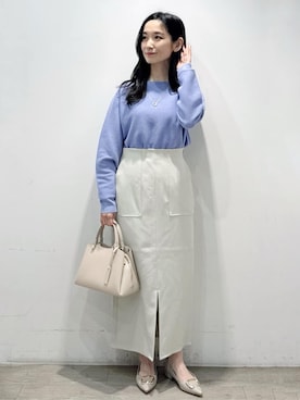 「アイテム（ショルダーバッグ、パープル系）」を使った、yuicciさん（レディース・156cm）の春コーディネート